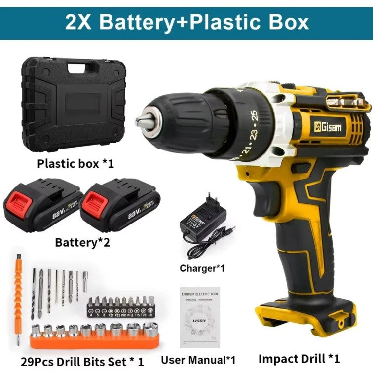 🎁 Last Day Promotion Save 65% - Multifunctional Cordless Drill Powerful Set - مجموعة مثقاب لاسلكية متعددة الوظائف وقوية